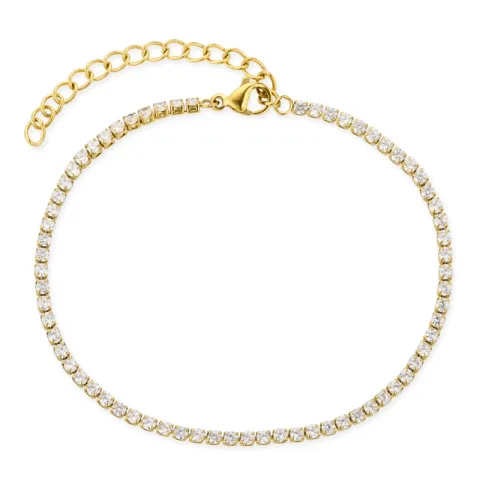 vedenkestävät zirkoni rannekoru kullattu teräs - OCEANA