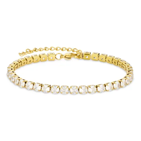 vedenkestävät zirkoni rannekoru kullattu teräs - OCEANA