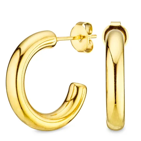 21 mm rengaskorvakorut  kullattu teräs - OCEANA