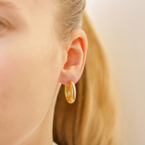 21 mm vedenkestävät rengas  kullattu teräs - OCEANA