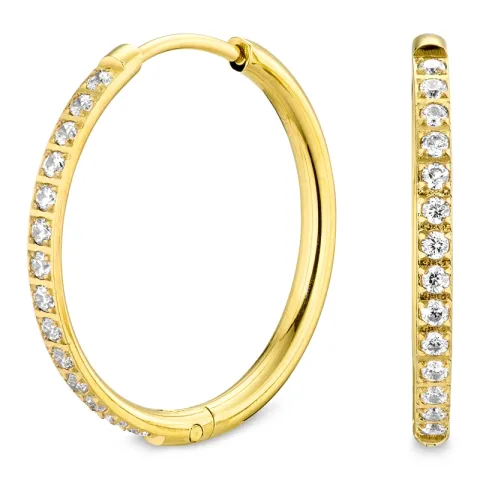 vedenkestävät zirkoni rengas  kullattu teräs - OCEANA