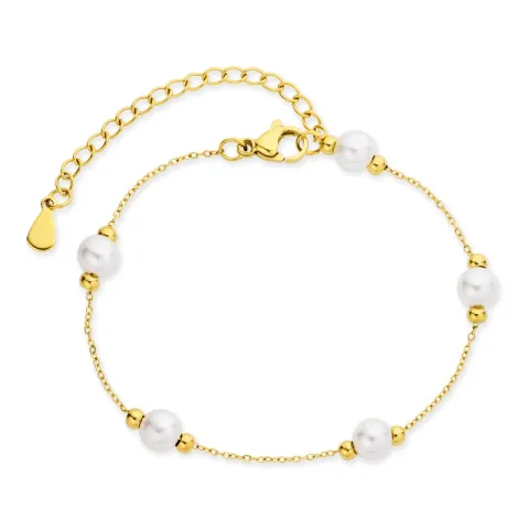 vedenkestävät helmi rannekoru kullattu teräs - OCEANA