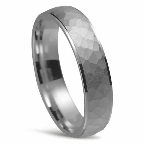 Taottu vihkisormus 14 karaatin valkokultaa