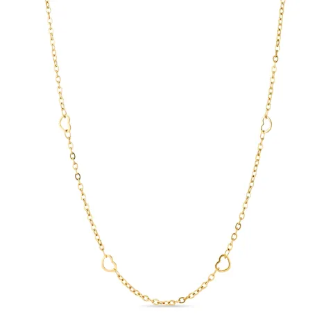 vedenkestävät sydän kaulaketju kullattu teräs  x 5,2 mm  - OCEANA