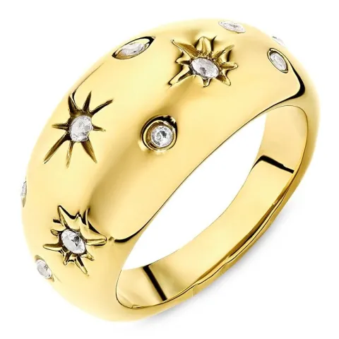 vedenkestävät tähti sormus kullattu teräs - OCEANA