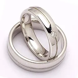 Vihkisormusta hopea 0,040 ct