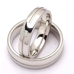 Vihkisormusta hopea 0,040 ct