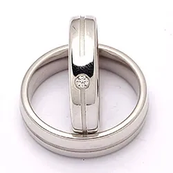 Vihkisormusta hopea 0,040 ct