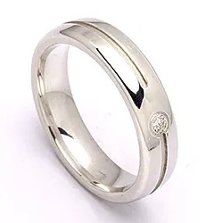 Vihkisormus hopea 0,040 ct