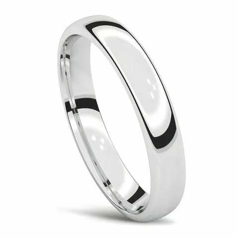 tasapintainen vihkisormus 14 karaatin valkokultaa