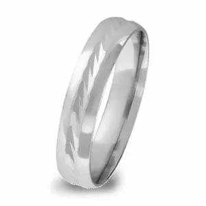 Vihkisormus 14 karaatin valkokultaa