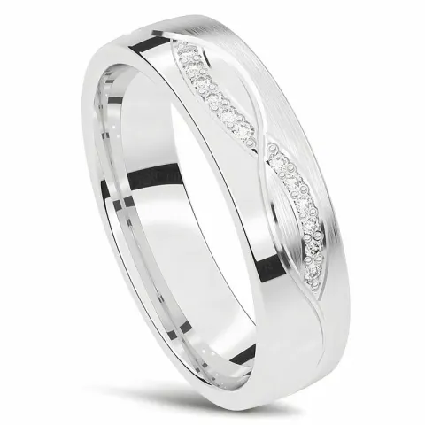 Naisten sormus 14 karaatin valkokultaa 0,006 ct