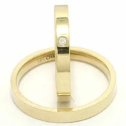 Vihkisormusta 9 karaatin kultaa 0,02 ct