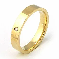 Vihkisormus 9 karaatin kultaa 0,02 ct