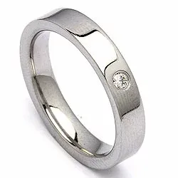 Vihkisormus teräs 0,05 ct