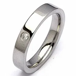 Vihkisormus teräs 0,05 ct