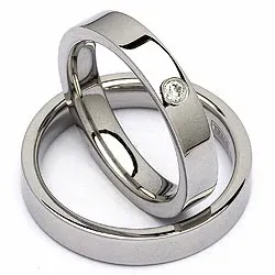 Vihkisormusta teräs 0,05 ct
