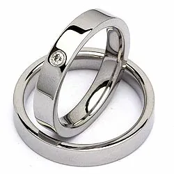 Vihkisormusta teräs 0,05 ct