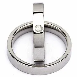 Vihkisormusta teräs 0,05 ct