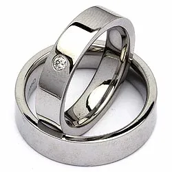 Vihkisormusta teräs 0,05 ct