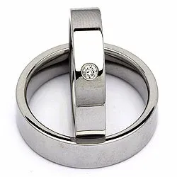 Vihkisormusta teräs 0,05 ct