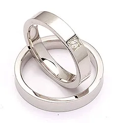 Vihkisormusta hopea 0,05 ct