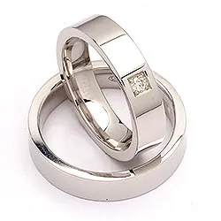 Vihkisormusta hopea 0,05 ct