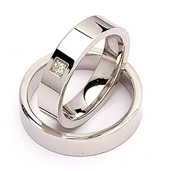 Vihkisormusta hopea 0,05 ct