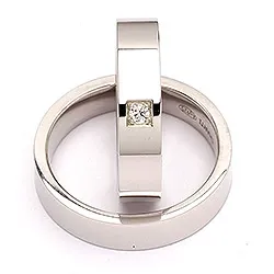 Vihkisormusta hopea 0,05 ct
