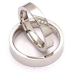 Vihkisormusta hopea 0,024 ct