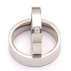 Vihkisormusta hopea 0,05 ct