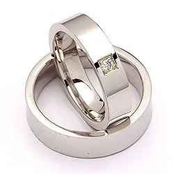 Vihkisormusta hopea 0,05 ct