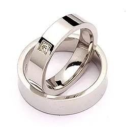 Vihkisormusta hopea 0,05 ct