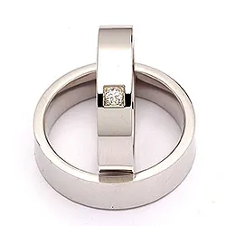 Vihkisormusta hopea 0,05 ct