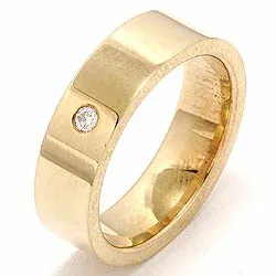 Vihkisormus 9 karaatin kultaa 0,05 ct