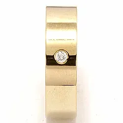 Vihkisormus 9 karaatin kultaa 0,05 ct