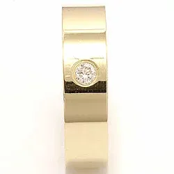 Vihkisormus 9 karaatin kultaa 0,1 ct