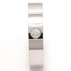 Vihkisormus 14 karaatin valkokultaa 0,10 ct