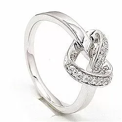 Suuri sormus rodinoitua hopeaa