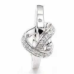 Suuri sormus rodinoitua hopeaa