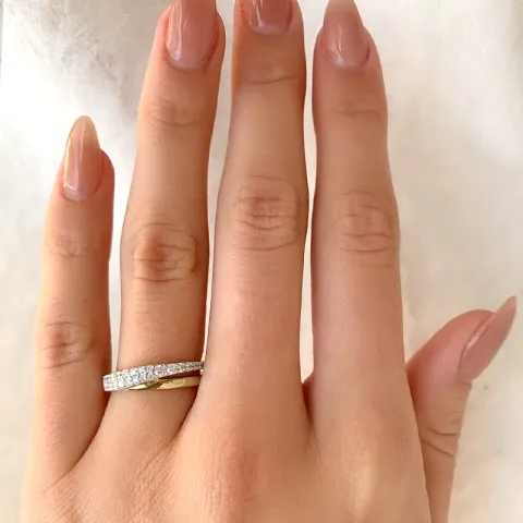 Sormus rodinoitua hopeaa kullattua hopeaa