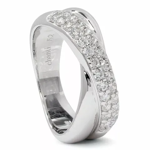 Kiiltävä rasti sormus rodinoitua hopeaa