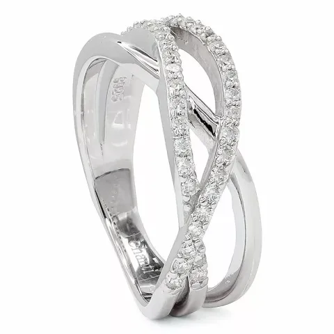 Punottu zirkoni sormus rodinoitua hopeaa