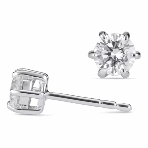 5 mm zirkoni nappikorvakorut  hopea