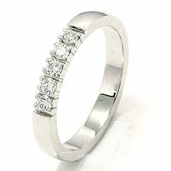 alianssisormus 14 karaatin valkokultaa 0,05 ct