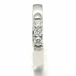 alianssisormus 14 karaatin valkokultaa 3 x 0,07 ct