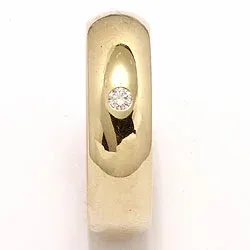 Vihkisormus 14 karaatin kultaa 0,05 ct
