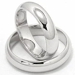 pyöreitä vihkisormusta 14 karaatin valkokultaa - setit