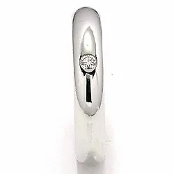 Vihkisormus 14 karaatin valkokultaa 0,05 ct