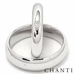Vihkisormusta 14 karaatin valkokultaa 0,05 ct - setit